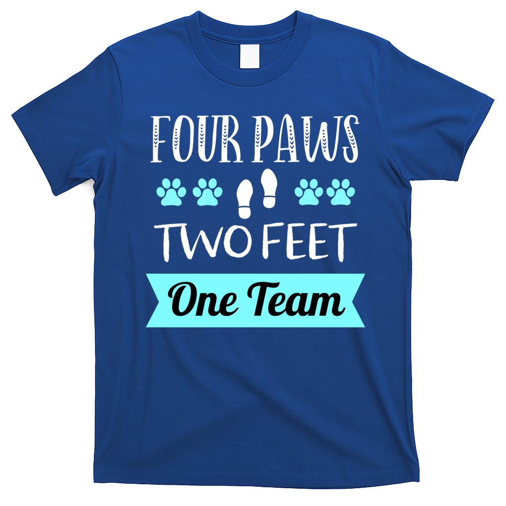 Dog Agility Four Paws Two Feet Team Dog Trainer Gift T-Shirt