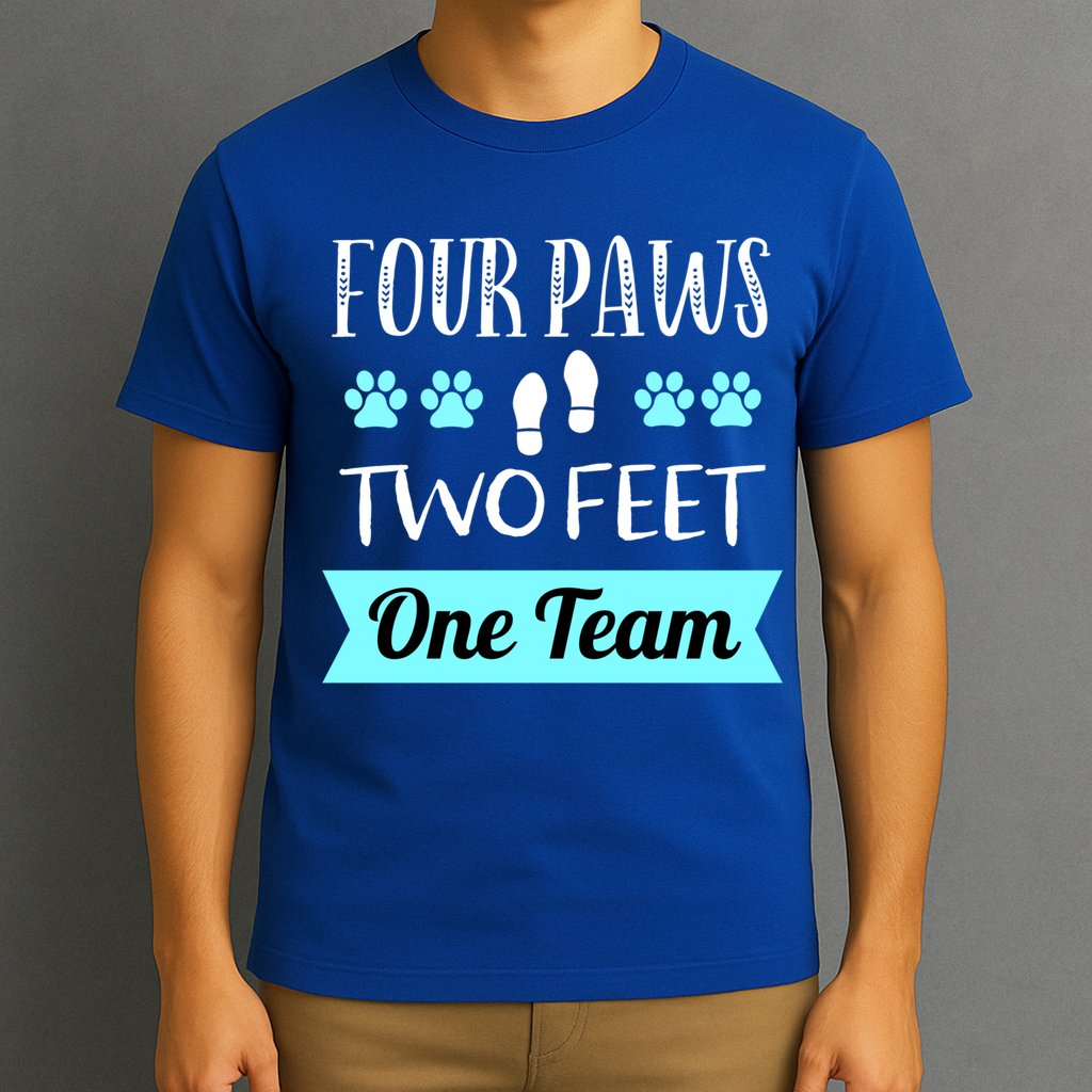 Dog Agility Four Paws Two Feet Team Dog Trainer Gift T-Shirt