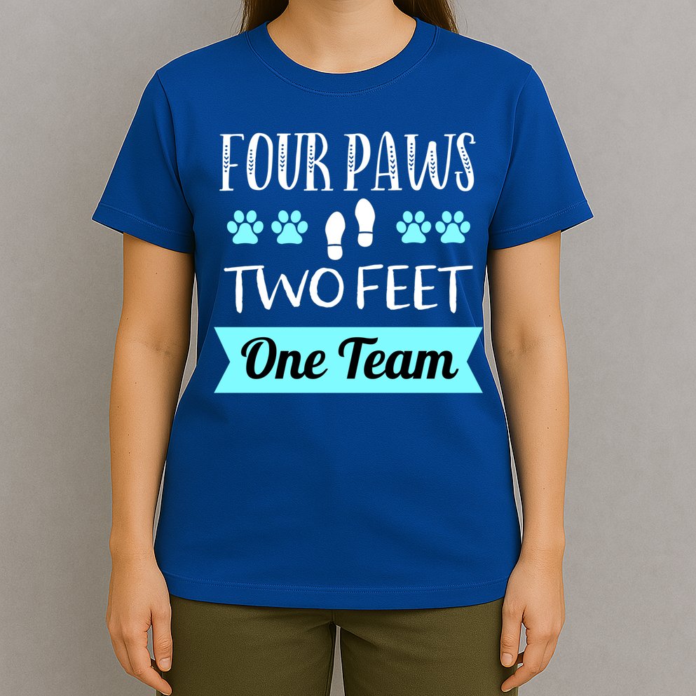 Dog Agility Four Paws Two Feet Team Dog Trainer Gift T-Shirt