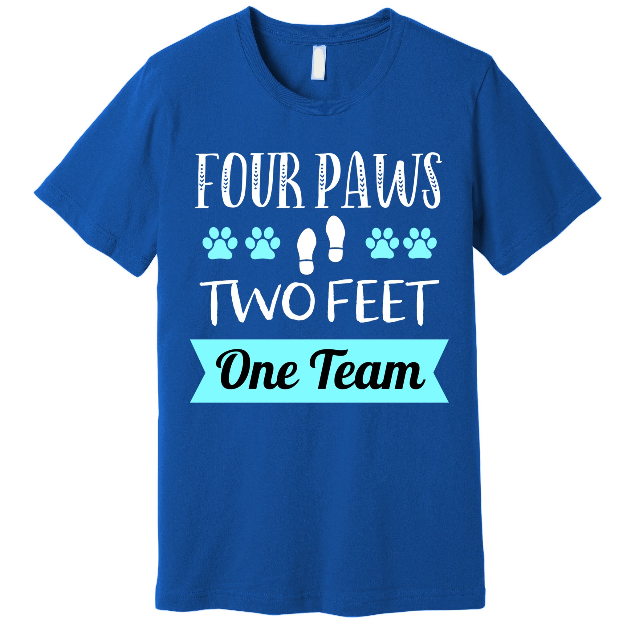 Dog Agility Four Paws Two Feet Team Dog Trainer Gift Premium T-Shirt