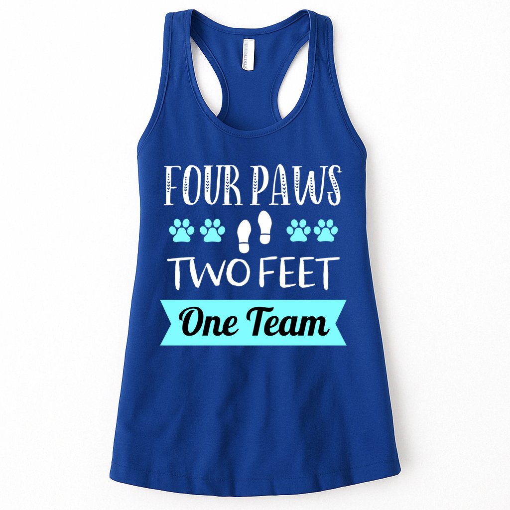 Dog Agility Four Paws Two Feet Team Dog Trainer Gift Womens Tank Top
