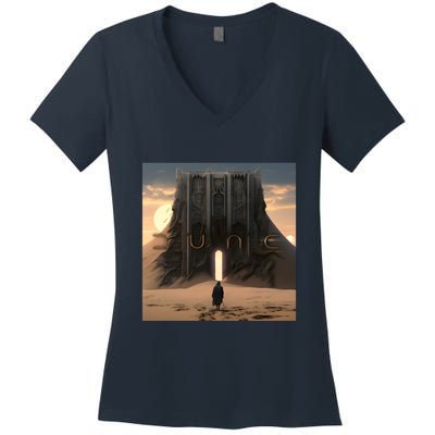 Dune Arrakis Fan Art Women's V-Neck T-Shirt