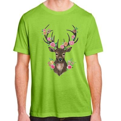 Deer And Flower Adult ChromaSoft Performance T-Shirt