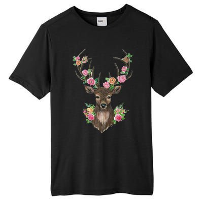 Deer And Flower Tall Fusion ChromaSoft Performance T-Shirt