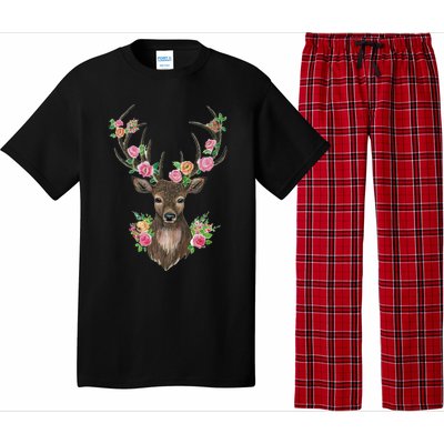 Deer And Flower Pajama Set