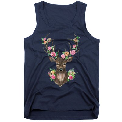 Deer And Flower Tank Top