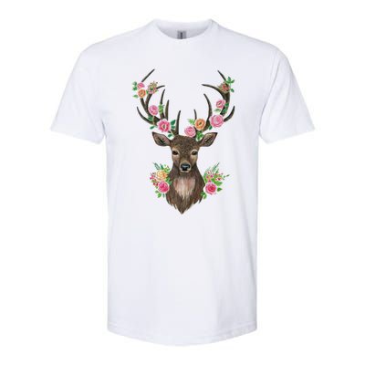 Deer And Flower Softstyle® CVC T-Shirt