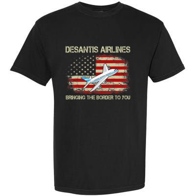 DeSantis Airlines Funny Political Meme Ron DeSantis Garment-Dyed Heavyweight T-Shirt