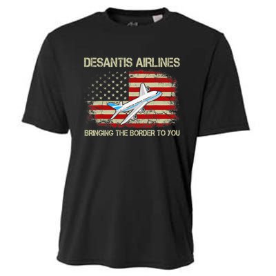 DeSantis Airlines Funny Political Meme Ron DeSantis Cooling Performance Crew T-Shirt