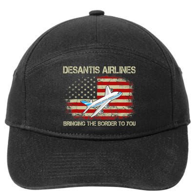 DeSantis Airlines Funny Political Meme Ron DeSantis 7-Panel Snapback Hat