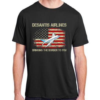 DeSantis Airlines Funny Political Meme Ron DeSantis Adult ChromaSoft Performance T-Shirt