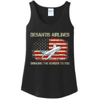 DeSantis Airlines Funny Political Meme Ron DeSantis Ladies Essential Tank