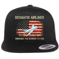 DeSantis Airlines Funny Political Meme Ron DeSantis Flat Bill Trucker Hat