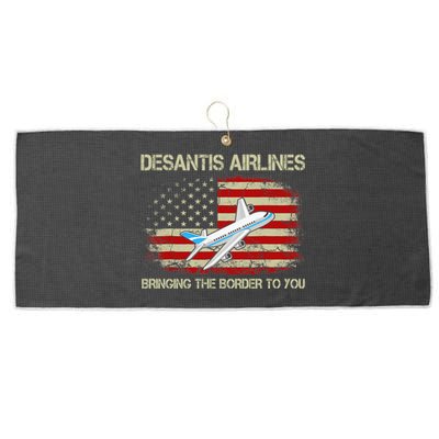 DeSantis Airlines Funny Political Meme Ron DeSantis Large Microfiber Waffle Golf Towel