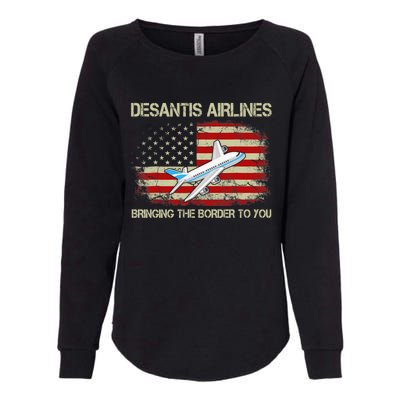 DeSantis Airlines Funny Political Meme Ron DeSantis Womens California Wash Sweatshirt