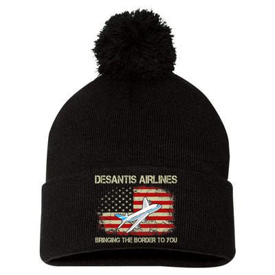 DeSantis Airlines Funny Political Meme Ron DeSantis Pom Pom 12in Knit Beanie