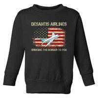 DeSantis Airlines Funny Political Meme Ron DeSantis Toddler Sweatshirt