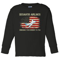 DeSantis Airlines Funny Political Meme Ron DeSantis Toddler Long Sleeve Shirt