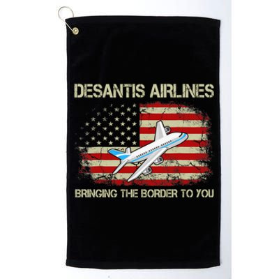 DeSantis Airlines Funny Political Meme Ron DeSantis Platinum Collection Golf Towel