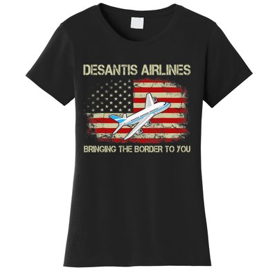 DeSantis Airlines Funny Political Meme Ron DeSantis Women's T-Shirt