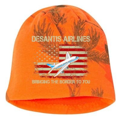 DeSantis Airlines Funny Political Meme Ron DeSantis Kati - Camo Knit Beanie