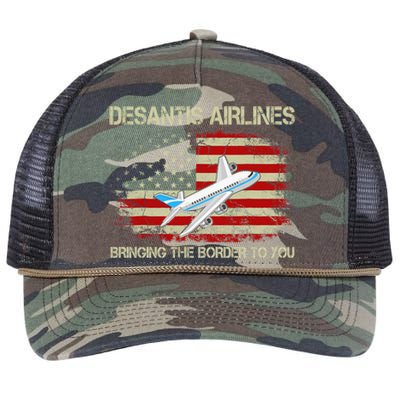 DeSantis Airlines Funny Political Meme Ron DeSantis Retro Rope Trucker Hat Cap