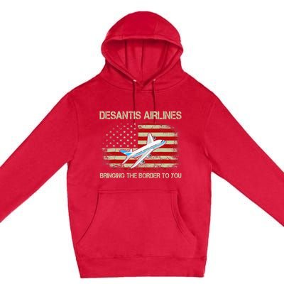 DeSantis Airlines Funny Political Meme Ron DeSantis Premium Pullover Hoodie