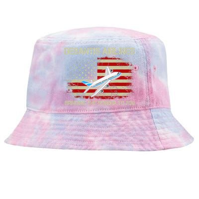 DeSantis Airlines Funny Political Meme Ron DeSantis Tie-Dyed Bucket Hat