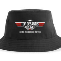 DeSantis Airlines Funny Political Meme Top DeSantis Airlines Sustainable Bucket Hat