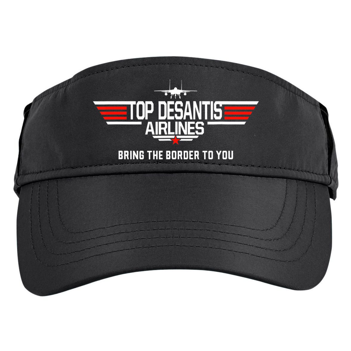 DeSantis Airlines Funny Political Meme Top DeSantis Airlines Adult Drive Performance Visor