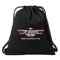 DeSantis Airlines Funny Political Meme Top DeSantis Airlines Drawstring Bag