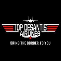 DeSantis Airlines Funny Political Meme Top DeSantis Airlines Drawstring Bag