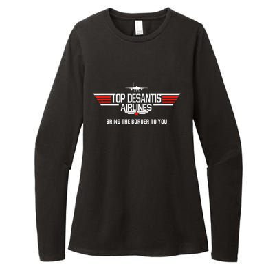 DeSantis Airlines Funny Political Meme Top DeSantis Airlines Womens CVC Long Sleeve Shirt