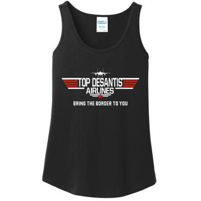 DeSantis Airlines Funny Political Meme Top DeSantis Airlines Ladies Essential Tank