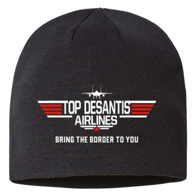 DeSantis Airlines Funny Political Meme Top DeSantis Airlines Sustainable Beanie