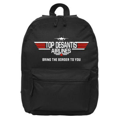 DeSantis Airlines Funny Political Meme Top DeSantis Airlines 16 in Basic Backpack