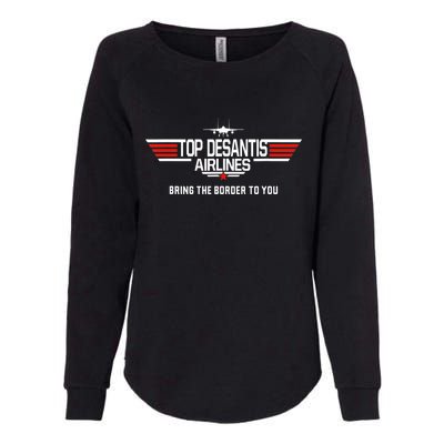 DeSantis Airlines Funny Political Meme Top DeSantis Airlines Womens California Wash Sweatshirt