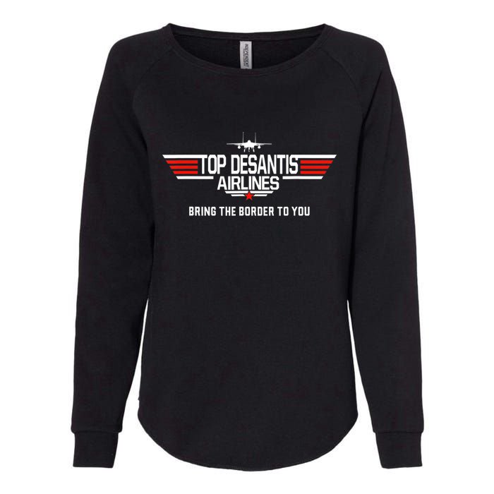 DeSantis Airlines Funny Political Meme Top DeSantis Airlines Womens California Wash Sweatshirt