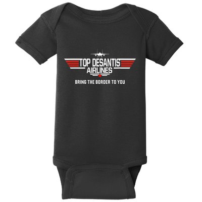 DeSantis Airlines Funny Political Meme Top DeSantis Airlines Baby Bodysuit