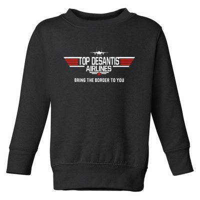 DeSantis Airlines Funny Political Meme Top DeSantis Airlines Toddler Sweatshirt