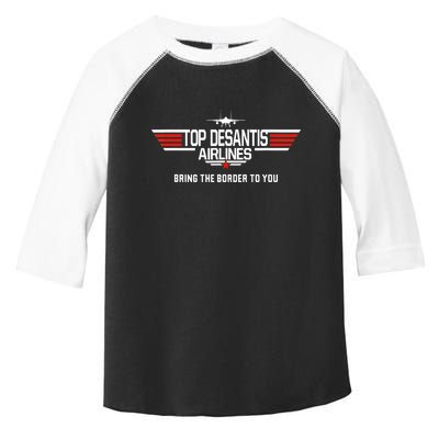 DeSantis Airlines Funny Political Meme Top DeSantis Airlines Toddler Fine Jersey T-Shirt