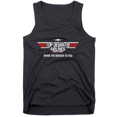 DeSantis Airlines Funny Political Meme Top DeSantis Airlines Tank Top