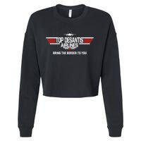 DeSantis Airlines Funny Political Meme Top DeSantis Airlines Cropped Pullover Crew