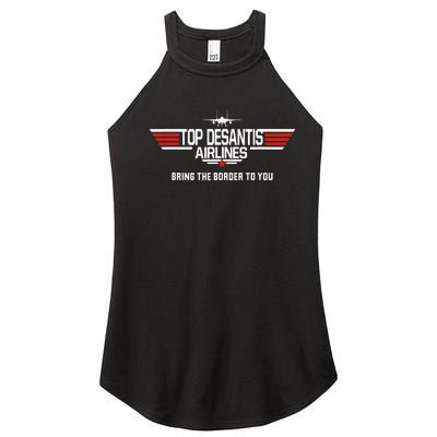 DeSantis Airlines Funny Political Meme Top DeSantis Airlines Women's Perfect Tri Rocker Tank