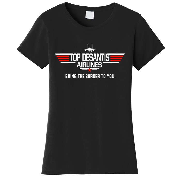 DeSantis Airlines Funny Political Meme Top DeSantis Airlines Women's T-Shirt