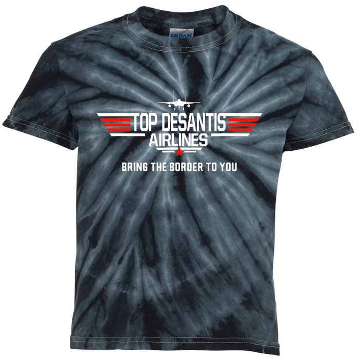 DeSantis Airlines Funny Political Meme Top DeSantis Airlines Kids Tie-Dye T-Shirt