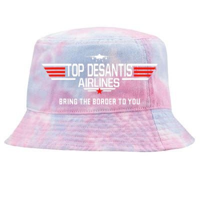 DeSantis Airlines Funny Political Meme Top DeSantis Airlines Tie-Dyed Bucket Hat