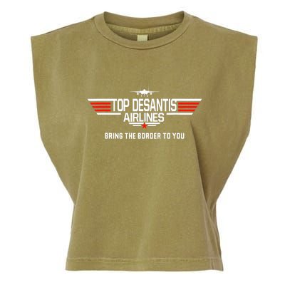 DeSantis Airlines Funny Political Meme Top DeSantis Airlines Garment-Dyed Women's Muscle Tee