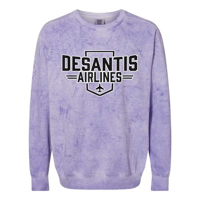 DeSantis Airlines Funny Political Meme Gift Colorblast Crewneck Sweatshirt