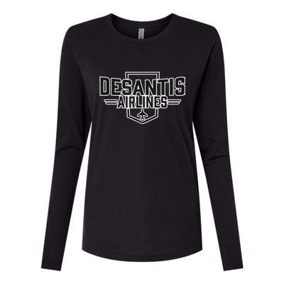 DeSantis Airlines Funny Political Meme Gift Womens Cotton Relaxed Long Sleeve T-Shirt